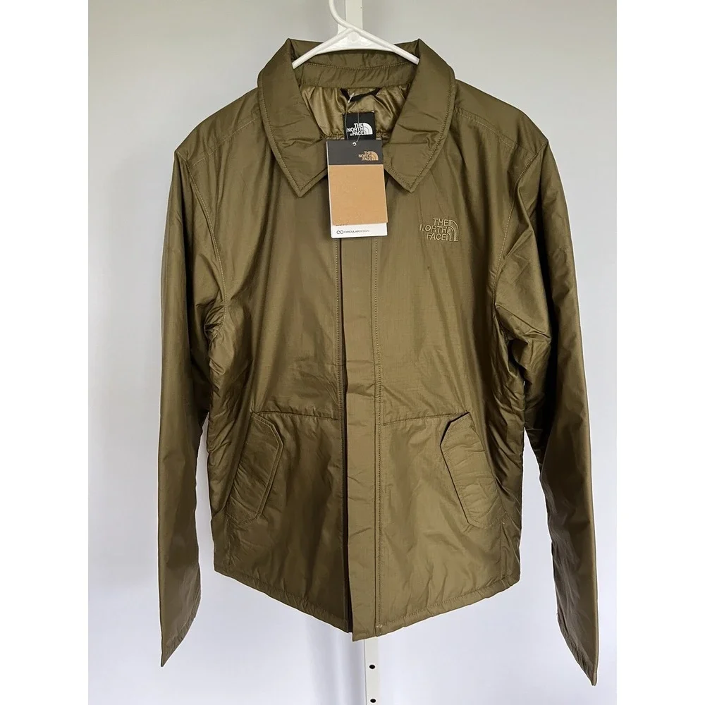 The North Face Auburn Full Button Front Jacket Olive Green‎ Size Medium M NEW